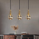 Copper Crystal Chandelier Bedroom Bed Head Light Luxury Modern Minimalist Restaurant Bar Counter