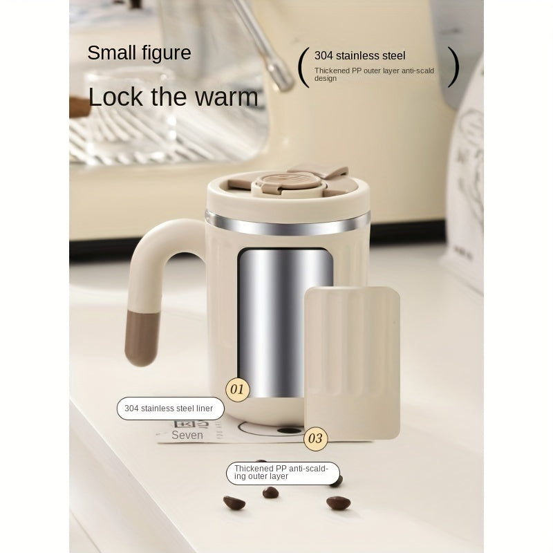 480ml Double-Wall Insulated Stainless Steel Coffee Mugs - Durable, Stylish, and Spill-Proof Travel Cups with Lids for Couples and Office Use - Ideal for Hot and Cold Beverages, Easy to Clean, and BPA-Free