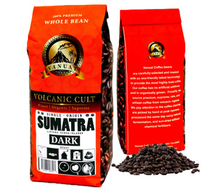 DARK ROAST Whole Bean Coffee Specialty Volcanic Organic Supreme Finest Artisan Beans for Drip Coffee Cold Brew Espresso French Press Turkish Brew from Vanuatu Sumatra Ethiopia Ethiopian Brazil Brazilian Kenya Kenyan Papua New Guinea Colombi