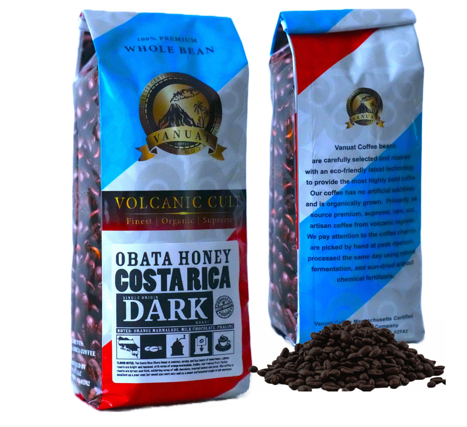 DARK ROAST VANUAT Volcanic Cult Organic Supreme Finest Artisan COFFEE Whole Bean Beans for Drip Coffee Cold Brew Espresso French Press Turkish Brew etc (Brazil, 16oz | Dark Roast)