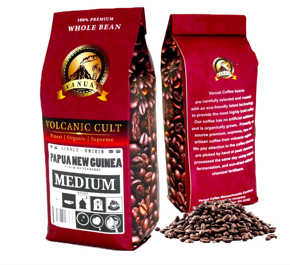 MEDIUM ROAST 16OZ Whole Bean Coffee Volcanic Organic Supreme Finest Artisan Beans for Drip Coffee Cold Brew Espresso French Press Turkish Brew etc (Brazil, 16oz, Medium)