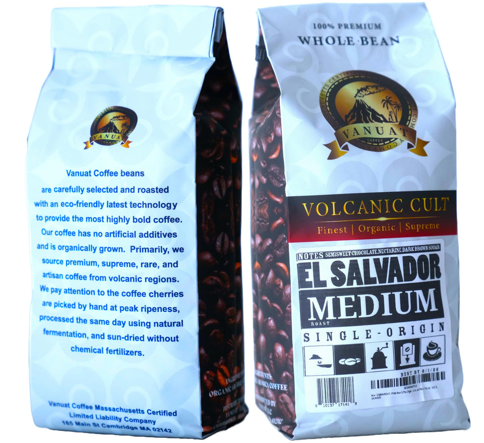 MEDIUM ROAST, Whole Bean Coffee, Organic Fresh Artisan Premium Beans, Volcanic Cult Vanuat LLC COLLECTION