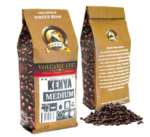 MEDIUM ROAST 16OZ Whole Bean Coffee Volcanic Organic Supreme Finest Artisan Beans for Drip Coffee Cold Brew Espresso French Press Turkish Brew etc (Brazil, 16oz, Medium)