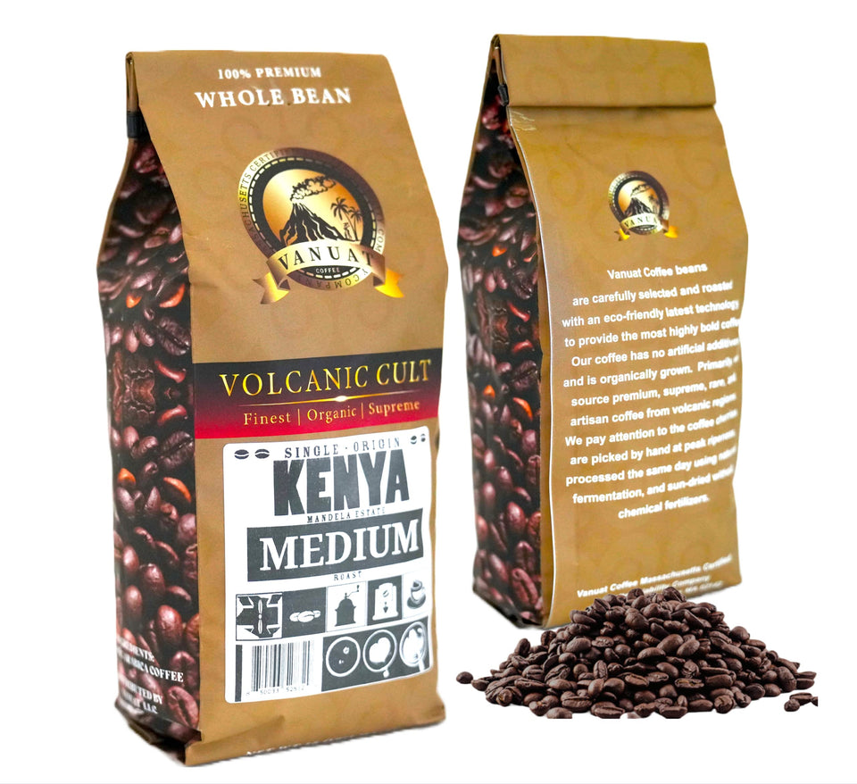 MEDIUM ROAST 16OZ Whole Bean Coffee Volcanic Organic Supreme Finest Artisan Beans for Drip Coffee Cold Brew Espresso French Press Turkish Brew etc (Brazil, 16oz, Medium)