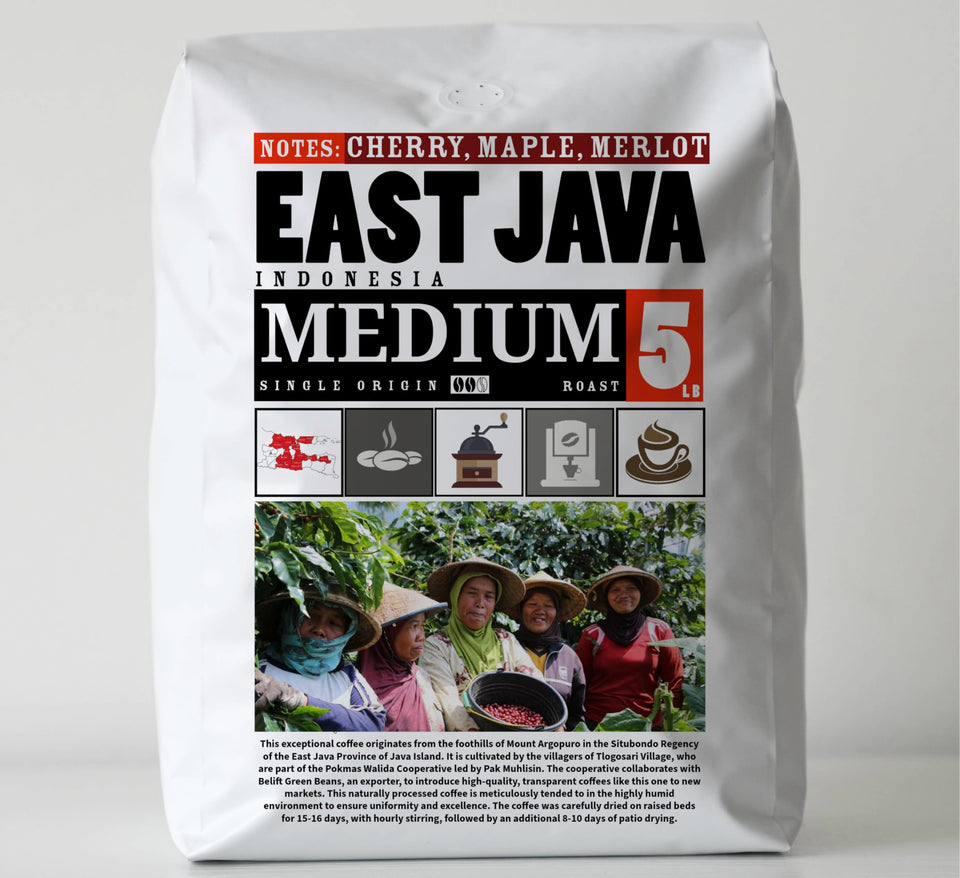 5lb VOLCANIC CULT COFFEE Whole Bean, Medium Roast, Delicious Taste, Heavenly Aroma - Fresh Bulk, Organic Fresh Artisan Premium Coffee Beans (5Pounds, 80 ounces, Brazil)