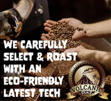 5lb VOLCANIC CULT COFFEE Whole Bean, Medium Roast, Delicious Taste, Heavenly Aroma - Fresh Bulk, Organic Fresh Artisan Premium Coffee Beans regions Sumatra, Vanuatu, Brazil, Colombia, Ethiopia