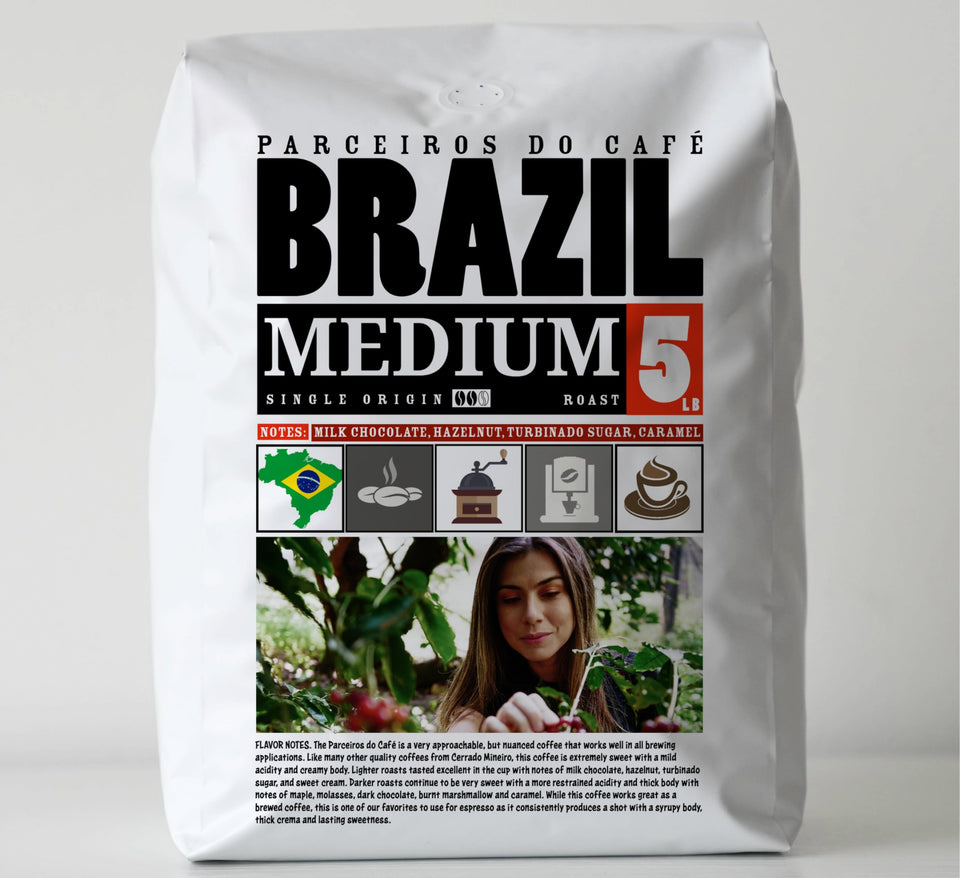 5lb VOLCANIC CULT COFFEE Whole Bean, Medium Roast, Delicious Taste, Heavenly Aroma - Fresh Bulk, Organic Fresh Artisan Premium Coffee Beans (5Pounds, 80 ounces, Brazil)