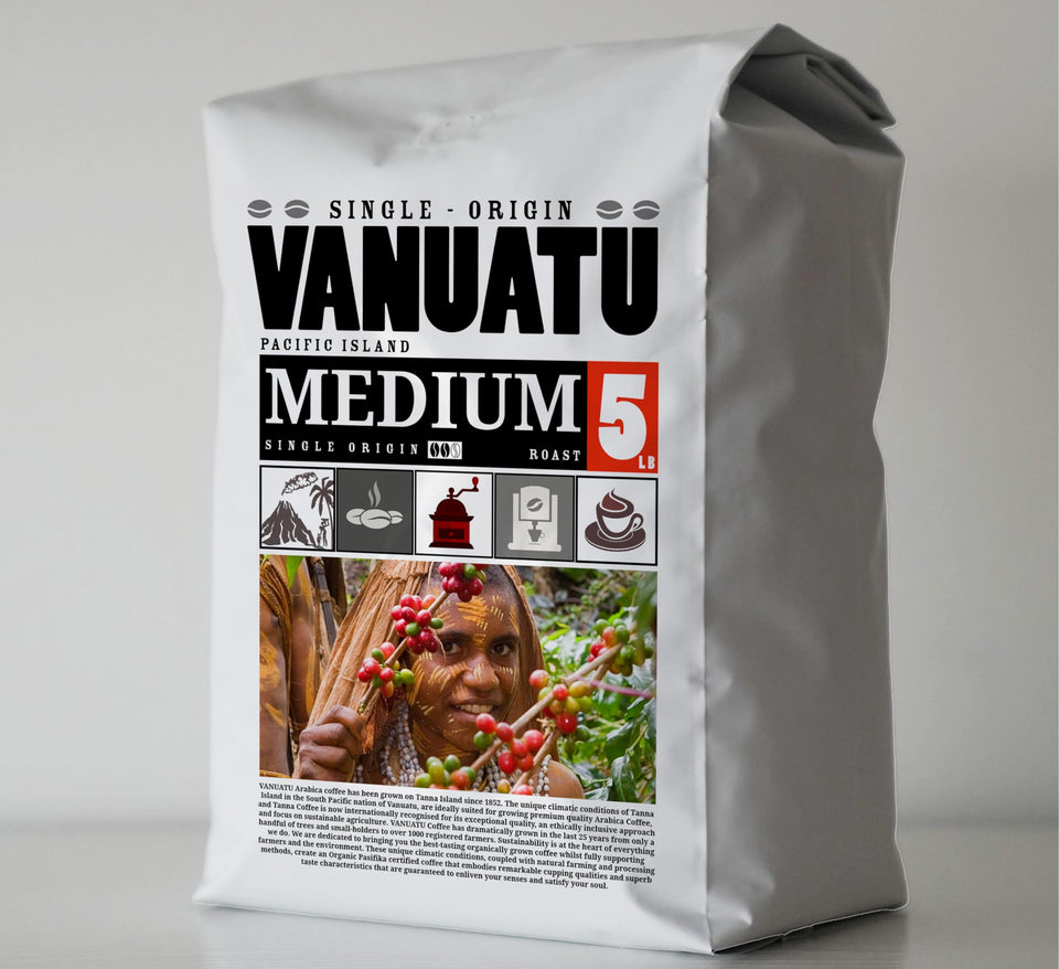 5lb VOLCANIC CULT COFFEE Whole Bean, Medium Roast, Delicious Taste, Heavenly Aroma - Fresh Bulk, Organic Fresh Artisan Premium Coffee Beans (5Pounds, 80 ounces, Brazil)