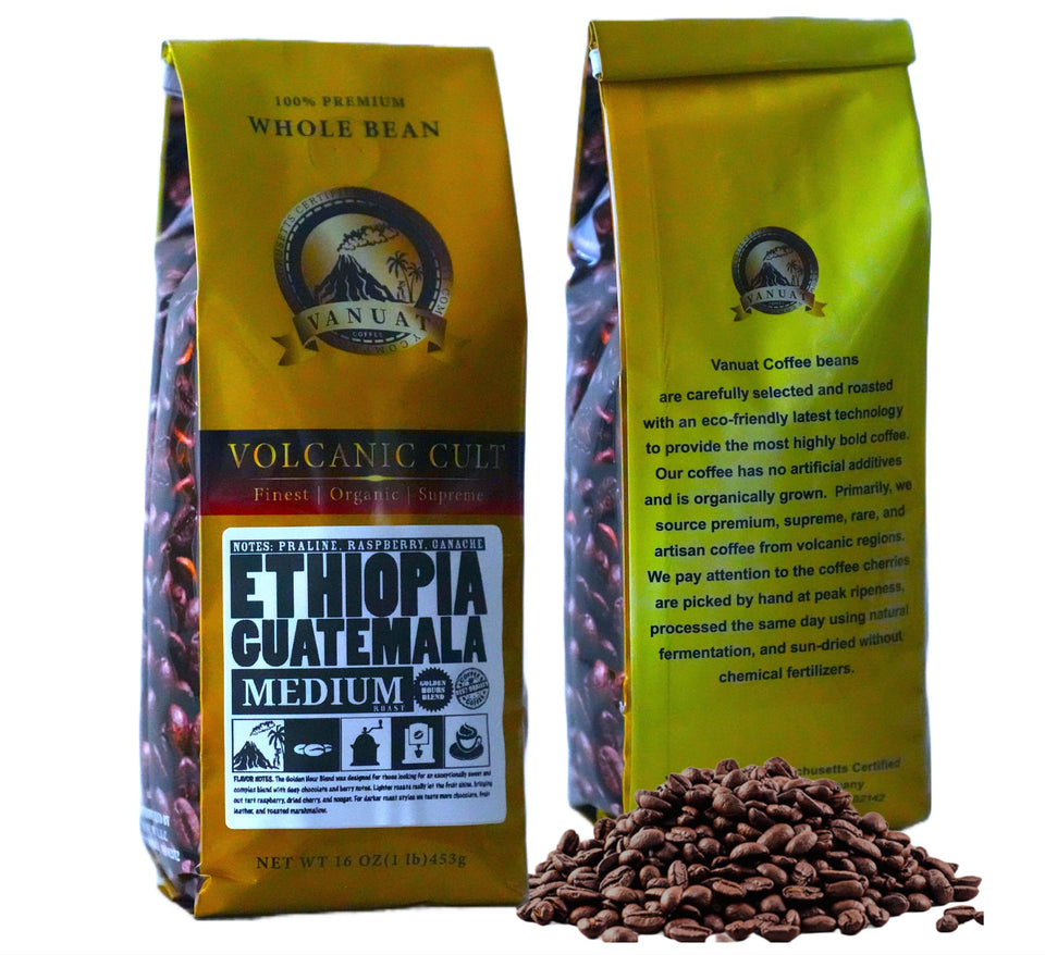 MEDIUM ROAST 16OZ Whole Bean Coffee Volcanic Organic Supreme Finest Artisan Beans for Drip Coffee Cold Brew Espresso French Press Turkish Brew etc (Brazil, 16oz, Medium)