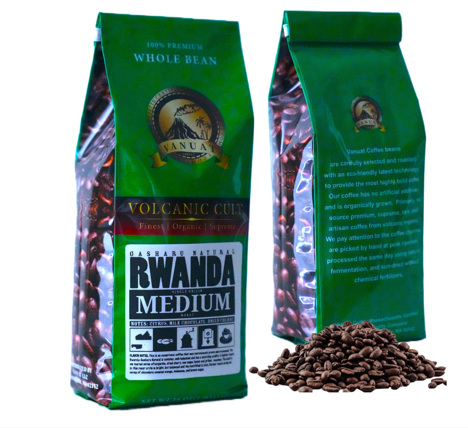 MEDIUM ROAST 16OZ Whole Bean Coffee Volcanic Organic Supreme Finest Artisan Beans for Drip Coffee Cold Brew Espresso French Press Turkish Brew etc (Brazil, 16oz, Medium)
