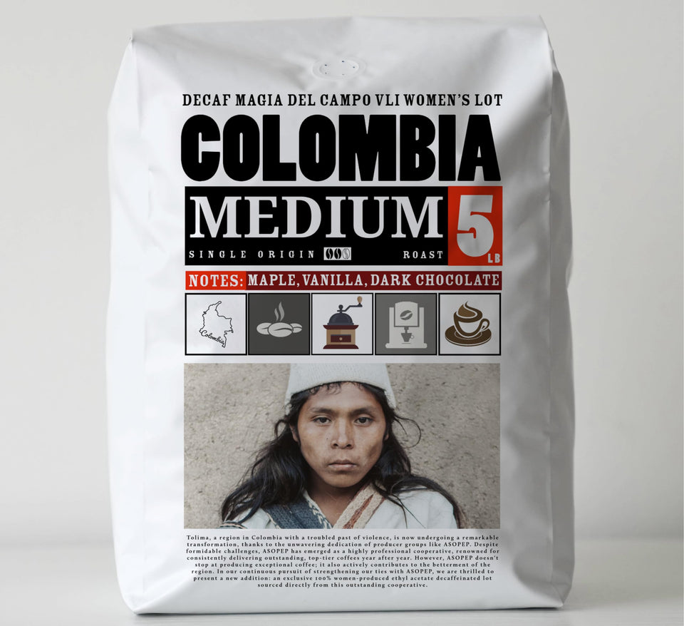 5lb VOLCANIC CULT COFFEE Whole Bean, Medium Roast, Delicious Taste, Heavenly Aroma - Fresh Bulk, Organic Fresh Artisan Premium Coffee Beans regions Sumatra, Vanuatu, Brazil, Colombia, Ethiopia