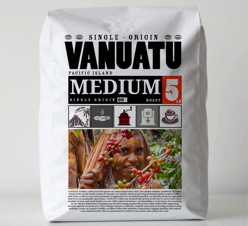 5lb VOLCANIC CULT COFFEE Whole Bean, Medium Roast, Delicious Taste, Heavenly Aroma - Fresh Bulk, Organic Fresh Artisan Premium Coffee Beans (5Pounds, 80 ounces, Brazil)