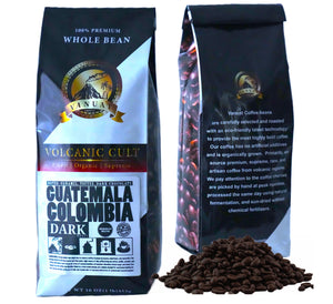 DARK ROAST Whole Bean Coffee Specialty Volcanic Organic Supreme Finest Artisan Beans for Drip Coffee Cold Brew Espresso French Press Turkish Brew from Vanuatu Sumatra Ethiopia Ethiopian Brazil Brazilian Kenya Kenyan Papua New Guinea Colombi