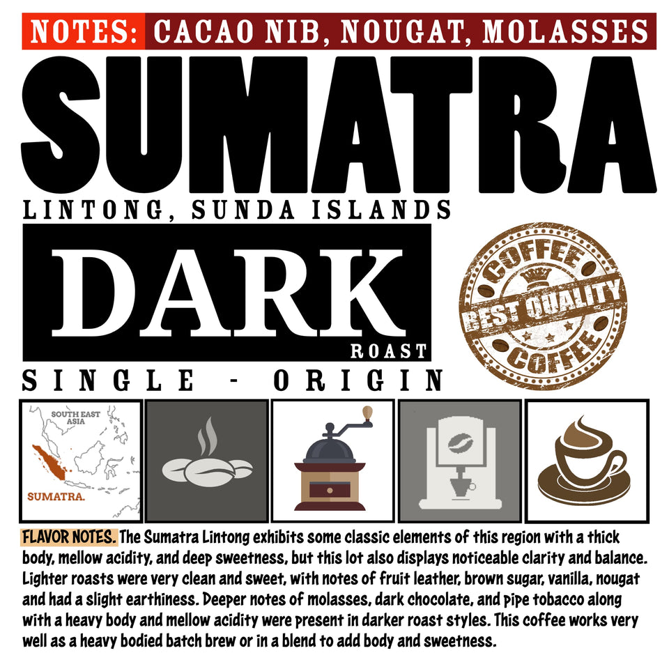 DARK ROAST VANUAT Volcanic Cult Organic Supreme Finest Artisan COFFEE Whole Bean Beans for Drip Coffee Cold Brew Espresso French Press Turkish Brew etc (Brazil, 16oz | Dark Roast)