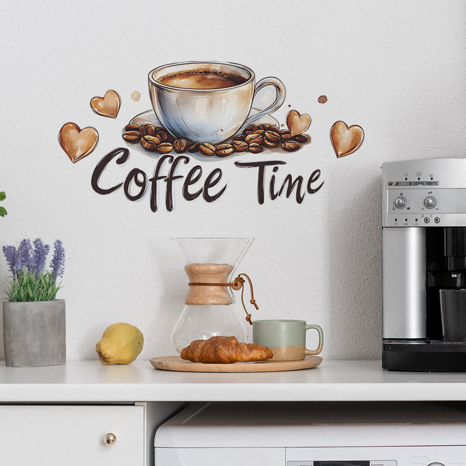Love Coffee Bean Home Background Decorative Wall Sticker
