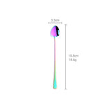 304 Stainless Steel Ice Heart-shaped Creative Coffee Dessert Spoon