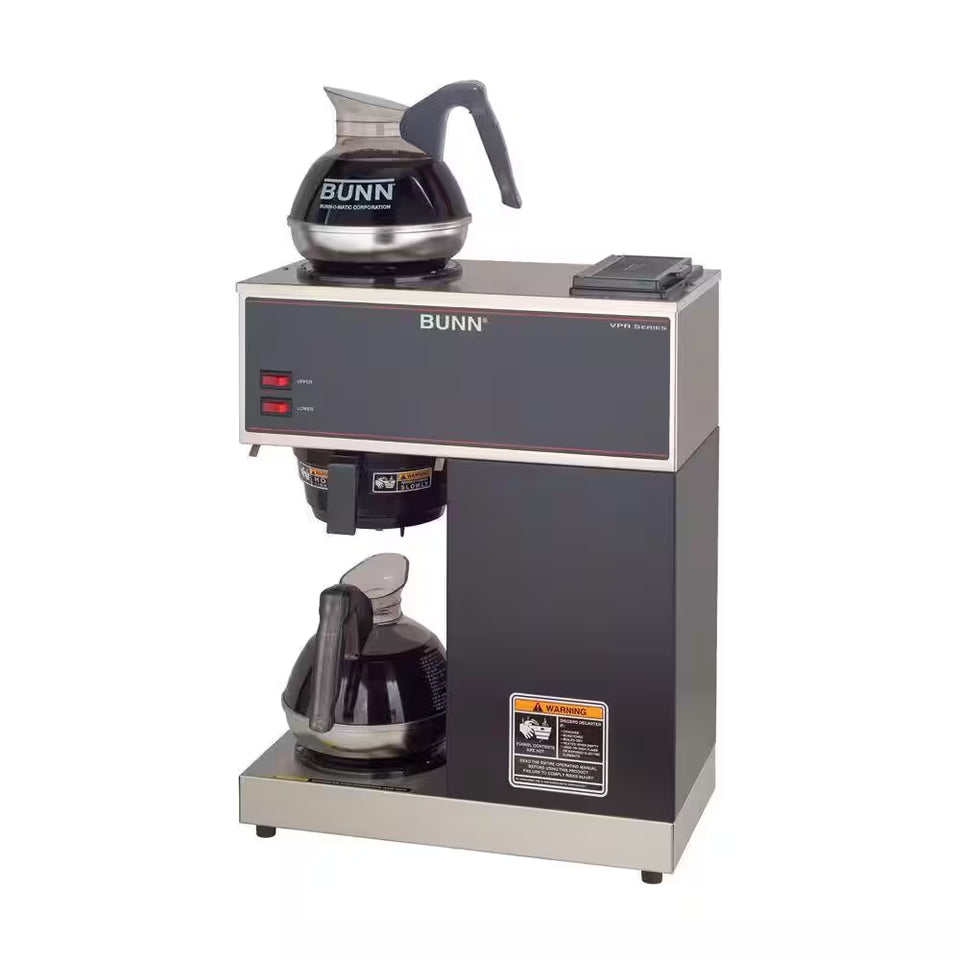 VPR 12-Cup Commercial Coffee Maker W/ 2 Easy Pour Decanters, 2 Warmers, 33200.0002