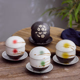 Japanese Style Ceramic Stew Pot Hotel Restaurant Steamed Eggs Nourishing Bird's Nest