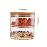1set, Home, Restaurant, Party, Multi-layer Snack and Cereal Storage Glass Jar, Easy to Store Daily Snacks and Dried Fruits, Suitable for Cereal, Snacks and Other Storage and Packaging