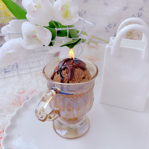 Ice Cream Coffee Aroma Candle Glass
