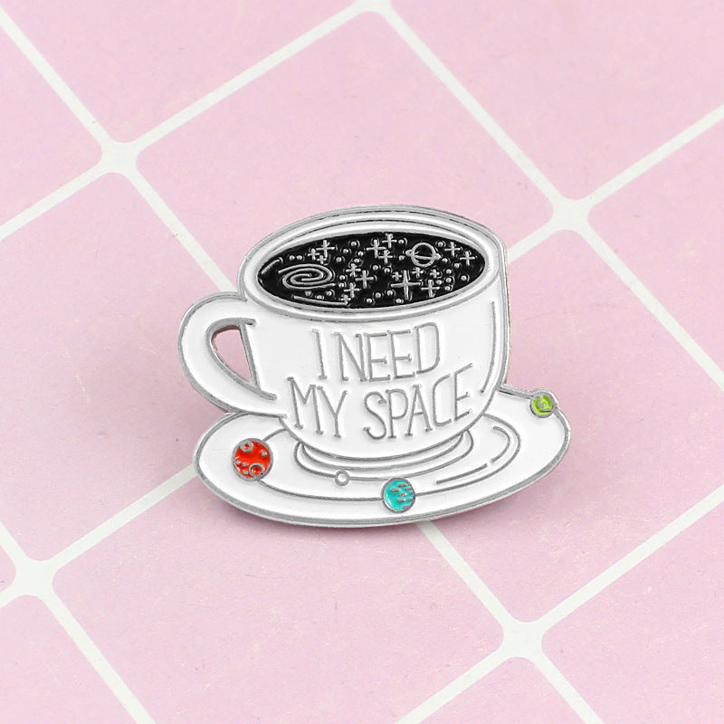 Creative brooch coffee cup