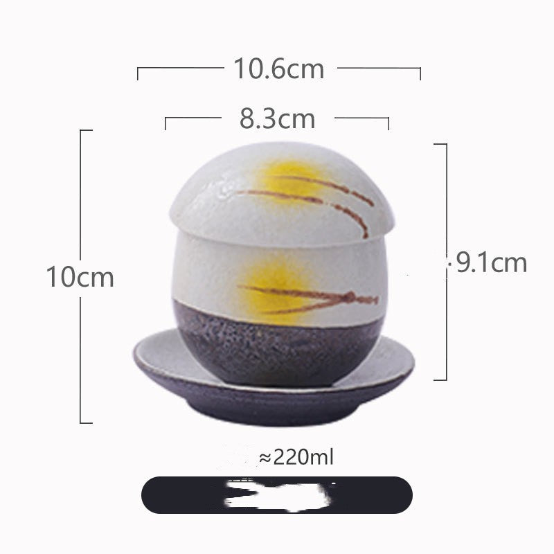 Japanese Style Ceramic Stew Pot Hotel Restaurant Steamed Eggs Nourishing Bird's Nest