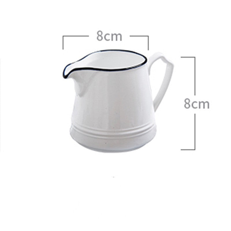 Blue Traced Coffee Milk Con Home Dressing Cup