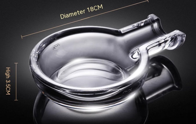 Home Living Room Coffee Table Crystal Glass Ashtray