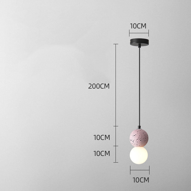 Nordic Restaurant Chandelier Personality Creative Terrazzo Bar Bedside Macarons Decoration Cafe Lamp