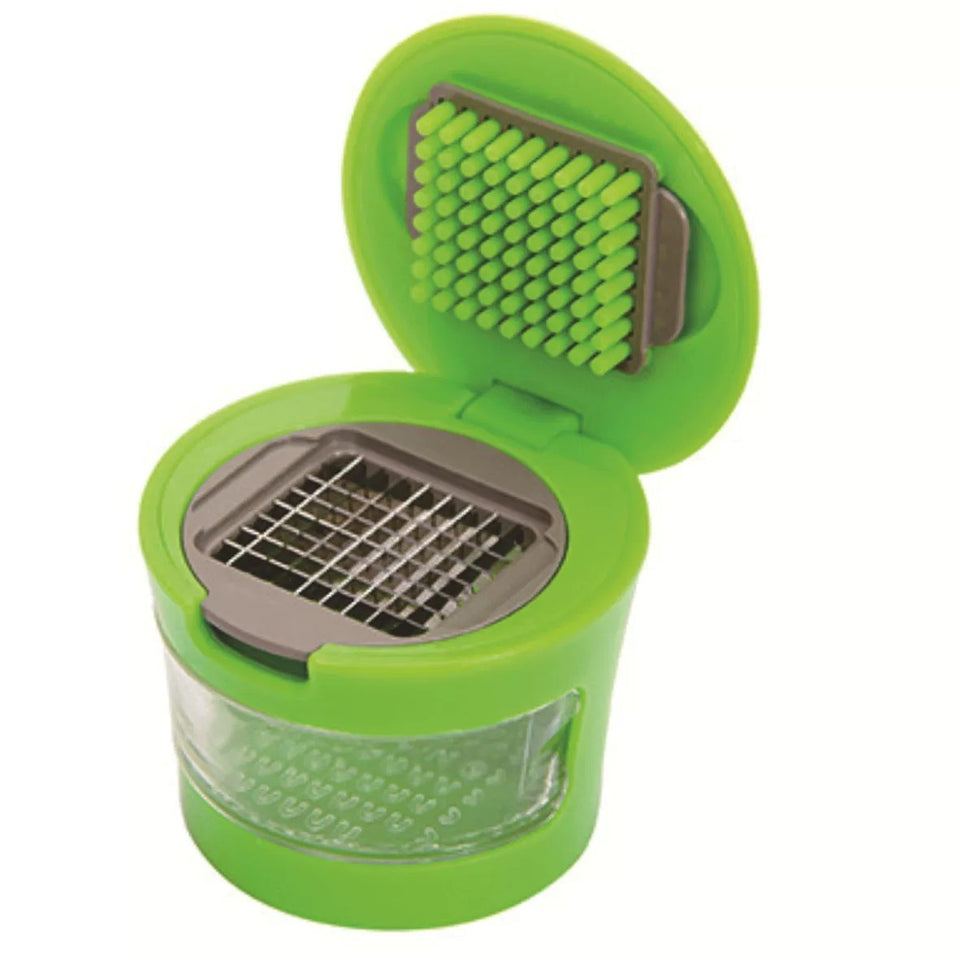 1pc Premium Stainless Steel Multifunctional Garlic Press, Manual Mincer, Slicer & Grater - Essential Kitchen Gadget For Home And Restaurant Use