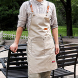 Apron Household Kitchen Cooking Hair Stylist Manicure Milk Tea Shop Baking Men's And Women's Restaurant Denim Overalls Cross-border