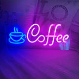 1pc Coffee Neon Sign, Cafe Shop LED Neon Lights USB Powered Wall Decor Cafe Restaurant Shop Window Business Hours Sign, For Cafe, Man Cave, Bar, Home, Kitchen, Living Room, Valentine's Day, Thanksgiving, Wedding, Christmas, H