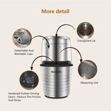 Dry and wet dual-cup coffee grinder