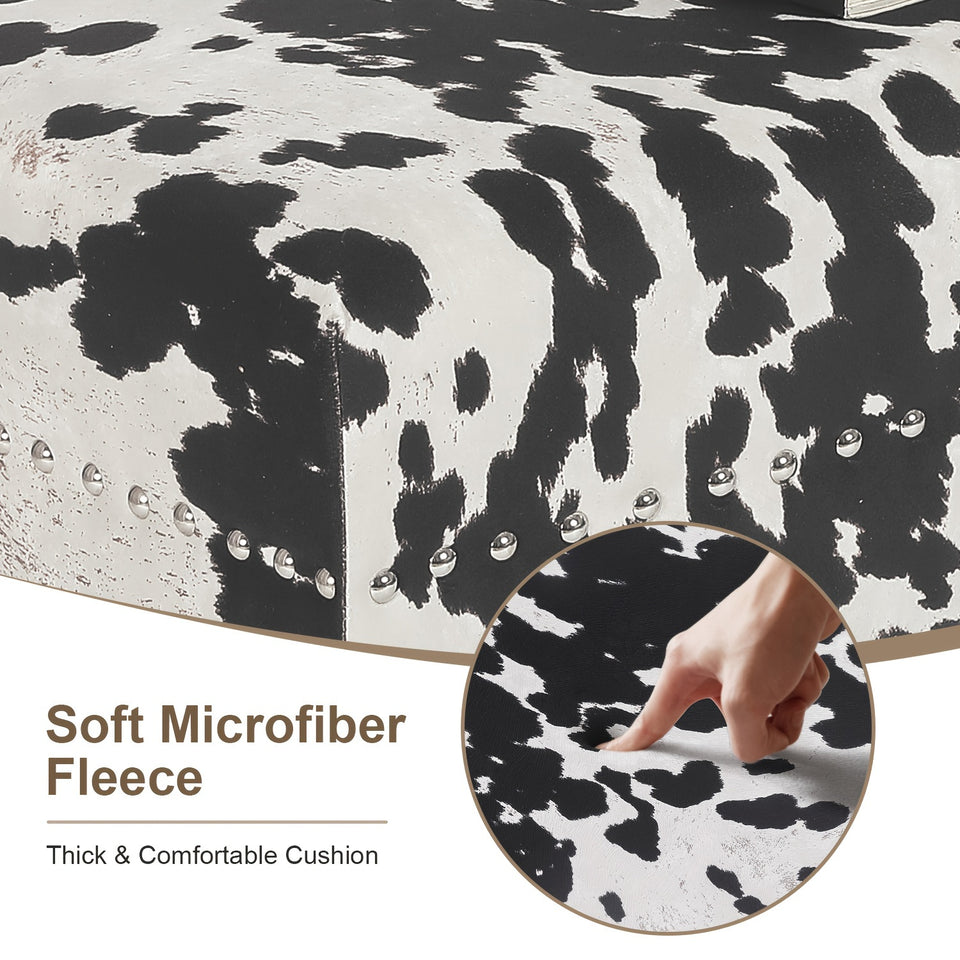 39' Mid Century Modern Bench- End Of Bed Bench Dining Bench Ottomans with Rivet- Upholstered Small Bed Bench Coffee Table Ottoman for Bedroom Entryway And Living Room