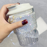 1pc Luxury Diamond-Encrusted Portable Water Bottle - Large Capacity, Perfect for Coffee & Beverages, Ideal for Kitchen & Dining