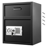 VEVOR Digital Depository Safe 1.7 Cubic Feet Made Of Carbon Steel Electronic Code Lock Depository Safe With Deposit Slot With Two Emergency Keys Depository Box For Home Hotel Restaurant And Office