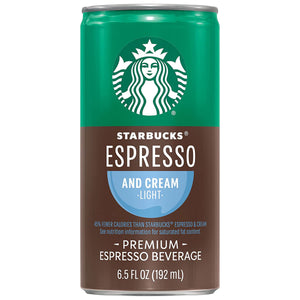 Doubleshot Espresso & Cream Light Premium Iced Coffee Drink, 6.5 Fl Oz Cans, 12 Count