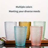 5pcs Cup Plastic Transparent Colorful Water Cup Creative Anti-fall High Temperature Home Set Restaurant Beer Drinking Water Cup Tea Cup Durable, Transparent Colorful Water Cup, Suitable for Home, Restaurant, Beer, Drinking Te