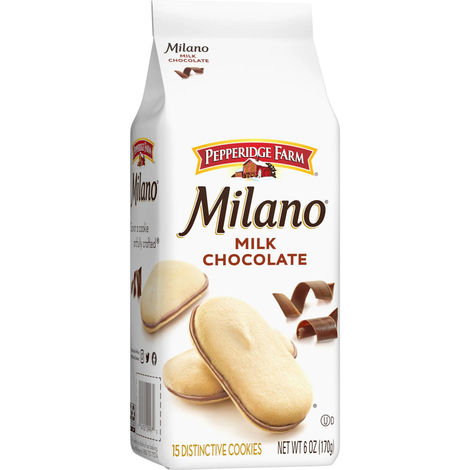 Milano Milk Chocolate Cookies, 6 Oz Bag (15 Cookies)