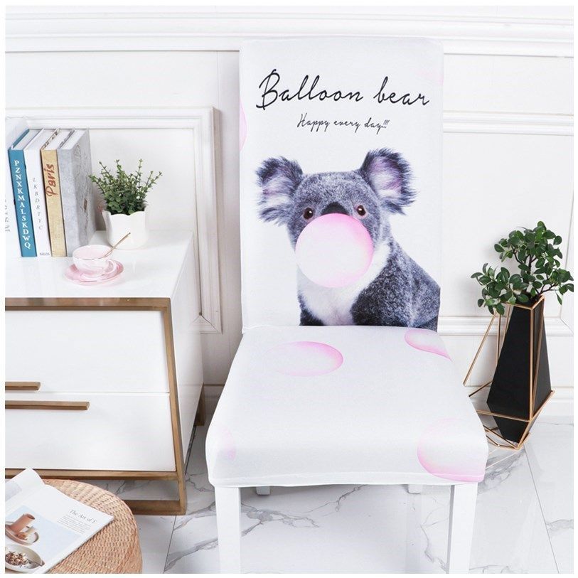 Floral Printing Spandex Chair Cover Stretch Elastic Dining Seat Cover for Wedding Banquet Restaurant Hotel Anti-dirty Removable