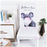 Floral Printing Spandex Chair Cover Stretch Elastic Dining Seat Cover for Wedding Banquet Restaurant Hotel Anti-dirty Removable