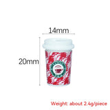 Resin Christmas Coffee Cup Pendant