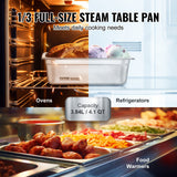 VEVOR 6 Pack Hotel Pans,  Anti-Jam Steam Pan, 0.8mm Thick Stainless Steel Restaurant Steam Table Pan, 4Inch Deep Commercial Table Pan, Catering Storage Food Pan, For Industrial & Scientific