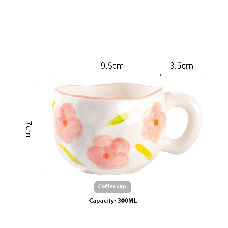Cute Girl Heart Home Creative Hand-pinched Coffee Cup