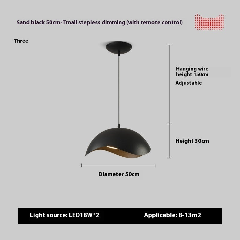 Nordic Restaurant Chandelier Post-modern Creative Wood Grain UFO Island Table Lamp