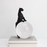 Creative Black Panther Crystal Shape Living Room Restaurant Desktop Hallway Ornament Decoration