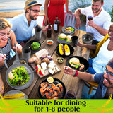 64pcs Sustainable Wheat Straw Dinnerware Set - Unbreakable, Reusable Tableware with Plates, Bowls, Mugs & Cutlery for Home and Restaurant Use