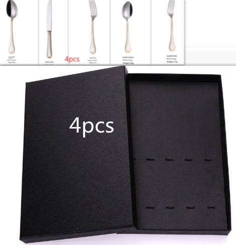 Knife Fork And Spoon Hotel Restaurant Western Tableware Household Light Luxury Tableware Set