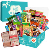 International Exotic Snack Box Variety Pack, 22 Count Premium Foreign Rare Snack Food Gifts with Suprise Item for Fun, Mystery Box of Snacks, European Snacks for Adults and Kids