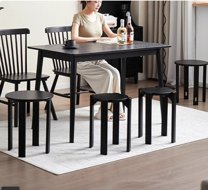 Iron Dining Stool Set Stackable Round Stool Home Restaurant Stackable Dining Stool Combination